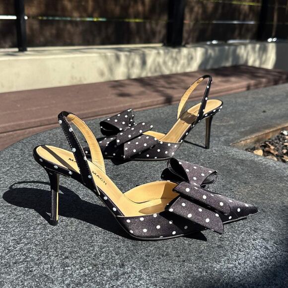 Mach & Mach 85MM Polka Dot Bow Pump Heels - Picture 5 of 8